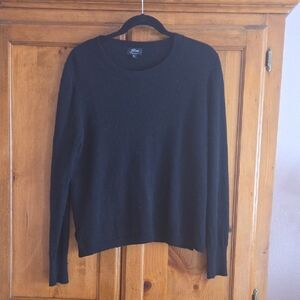 J. Crew Classic Black Cashmere Crew Neck Sweater